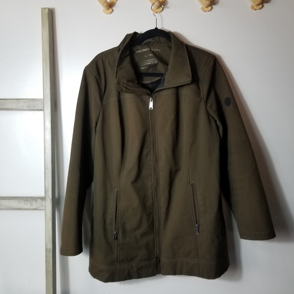 ANDREW MARC WOMEN'S BROWN JACKET SIZE XL (SEE FULL DESCRIPTION)